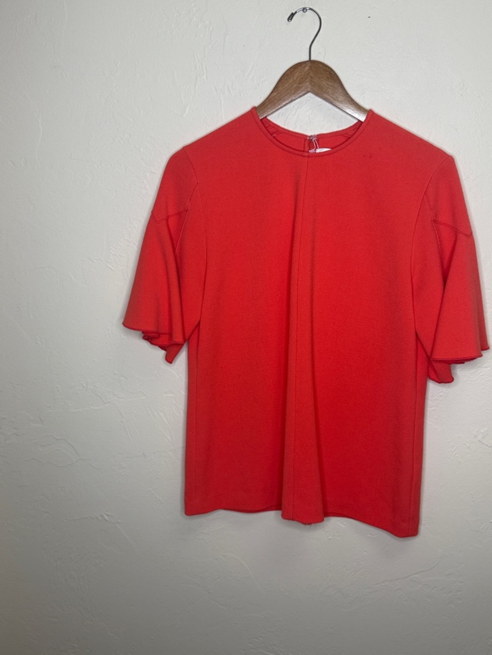Victoria Beckham Red Short Sleeve Crew-Neck Tee